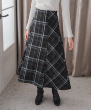 画像をギャラリービューアに読み込む, ロービングチェックAラインミディスカート/MM547215
