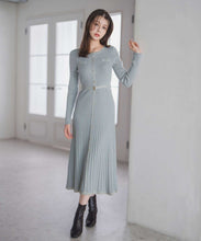 画像をギャラリービューアに読み込む, ラメ配色ニットワンピース/MM547404
