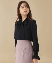 画像をギャラリービューアに読み込む, ボウタイシャーリングブラウス/MM548101
