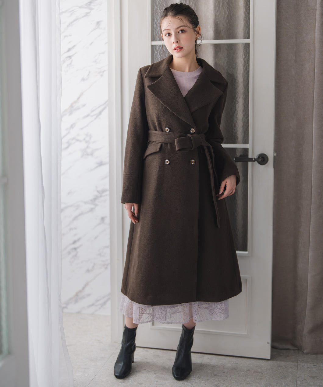 【WEB限定予約販売/11月中旬発売予定】ダブルボタンAラインコート/MM548605