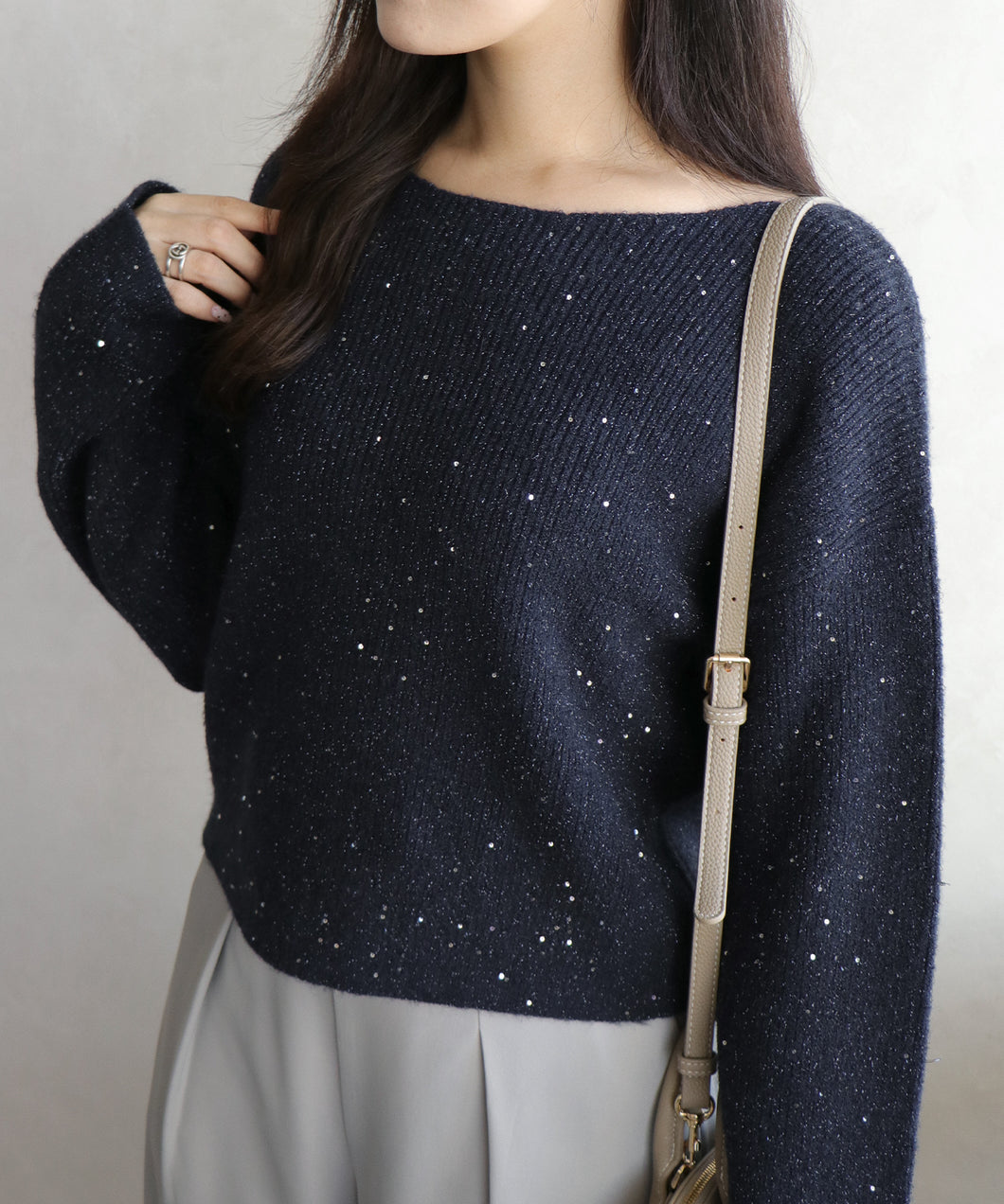 WEB限定　スパンコールラメニット/MM558306