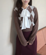 画像をギャラリービューアに読み込む, 一部店舗限定　リボンボウタイアーガイルニット/MM558308
