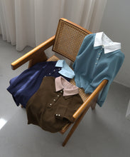 画像をギャラリービューアに読み込む, 配色シャツレイヤードニット/MM558309
