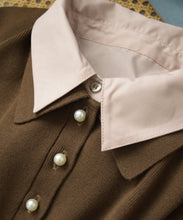 画像をギャラリービューアに読み込む, 配色シャツレイヤードニット/MM558309
