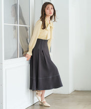 画像をギャラリービューアに読み込む, 【予約販売/3月下旬発売予定】ポリデニム配色ステッチレースアップスカート/MM617205

