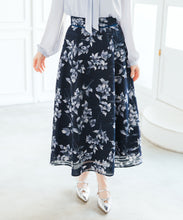画像をギャラリービューアに読み込む, 花柄メッシュボーダースカート/MM617208
