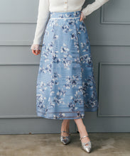 画像をギャラリービューアに読み込む, 花柄メッシュボーダースカート/MM617208
