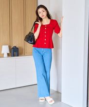 画像をギャラリービューアに読み込む, ストレッチデニムワイドパンツ/MM617301
