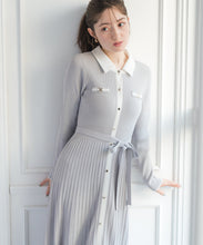 画像をギャラリービューアに読み込む, 襟付きバイカラーニットワンピース/MM617404
