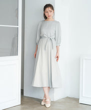 画像をギャラリービューアに読み込む, ポリデニム配色ステッチワンピース/MM617405
