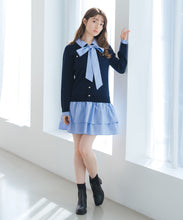 画像をギャラリービューアに読み込む, 【予約販売/2月中旬発売予定】シャツレイヤード風ドッキングミニワンピース/MM617406
