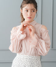 画像をギャラリービューアに読み込む, 肩開き袖レースシャツブラウス /MM618110
