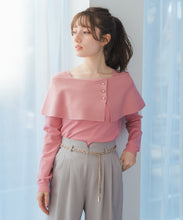 画像をギャラリービューアに読み込む, 配色ラメケープニット /MM618302
