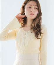 画像をギャラリービューアに読み込む, レースラッフル配色リボンニット/MM618307
