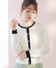 画像をギャラリービューアに読み込む, 配色トリミングベーシック金釦カーディガン/MM618406
