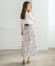 画像をギャラリービューアに読み込む, 【予約販売/3月下旬発売予定】線描きフラワーソフトマーメイドスカート/MM627201
