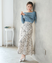 画像をギャラリービューアに読み込む, 【予約販売/3月下旬発売予定】線描きフラワーソフトマーメイドスカート/MM627201
