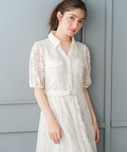 画像をギャラリービューアに読み込む, 開襟レースシャツワンピース/MM627403
