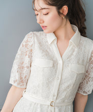 画像をギャラリービューアに読み込む, 開襟レースシャツワンピース/MM627403
