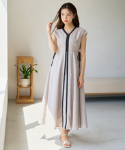 画像をギャラリービューアに読み込む, サイドレースアップ配色ワンピース/MM627420
