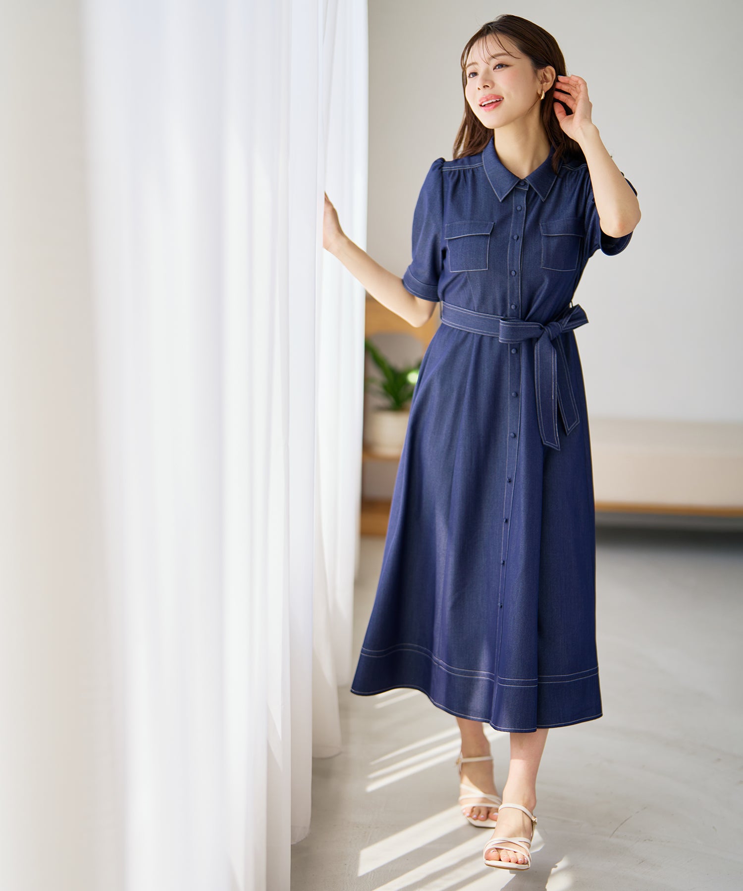 ステッチ配色パフスリーブシャツワンピース/MM627425 – MISCH MASCH|31