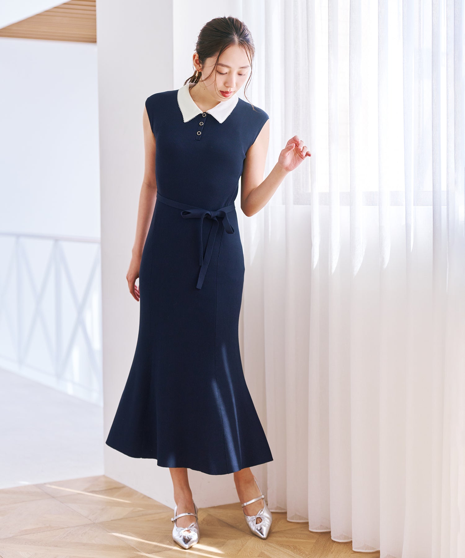 ポロ襟マーメイドニットワンピース/MM627429 – MISCH MASCH|31 Sons de