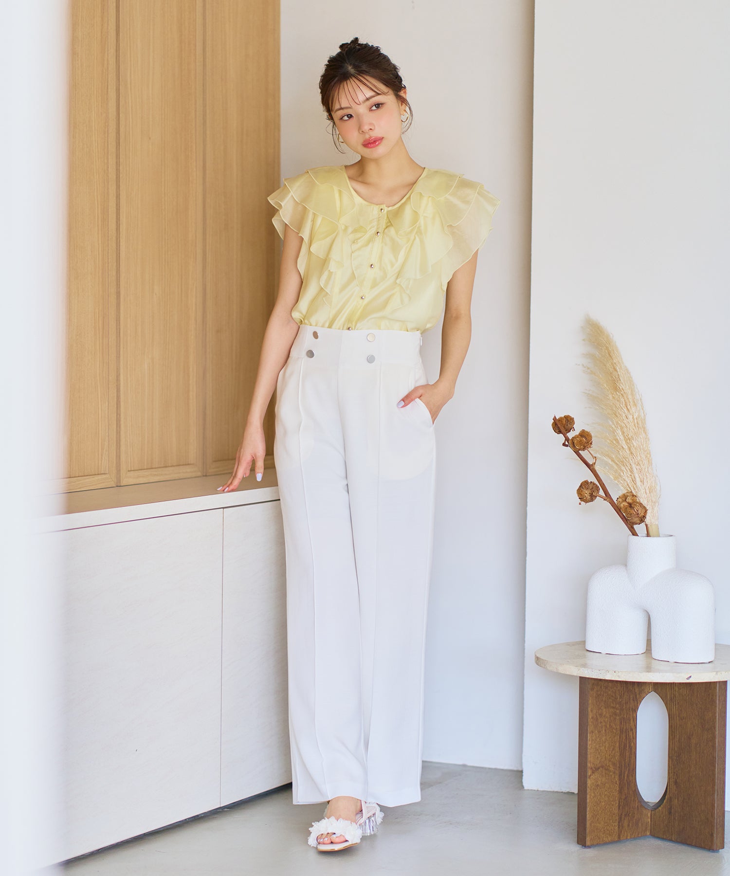 シアーレースラッフルフリルブラウス/MM628104 – MISCH MASCH|31 Sons