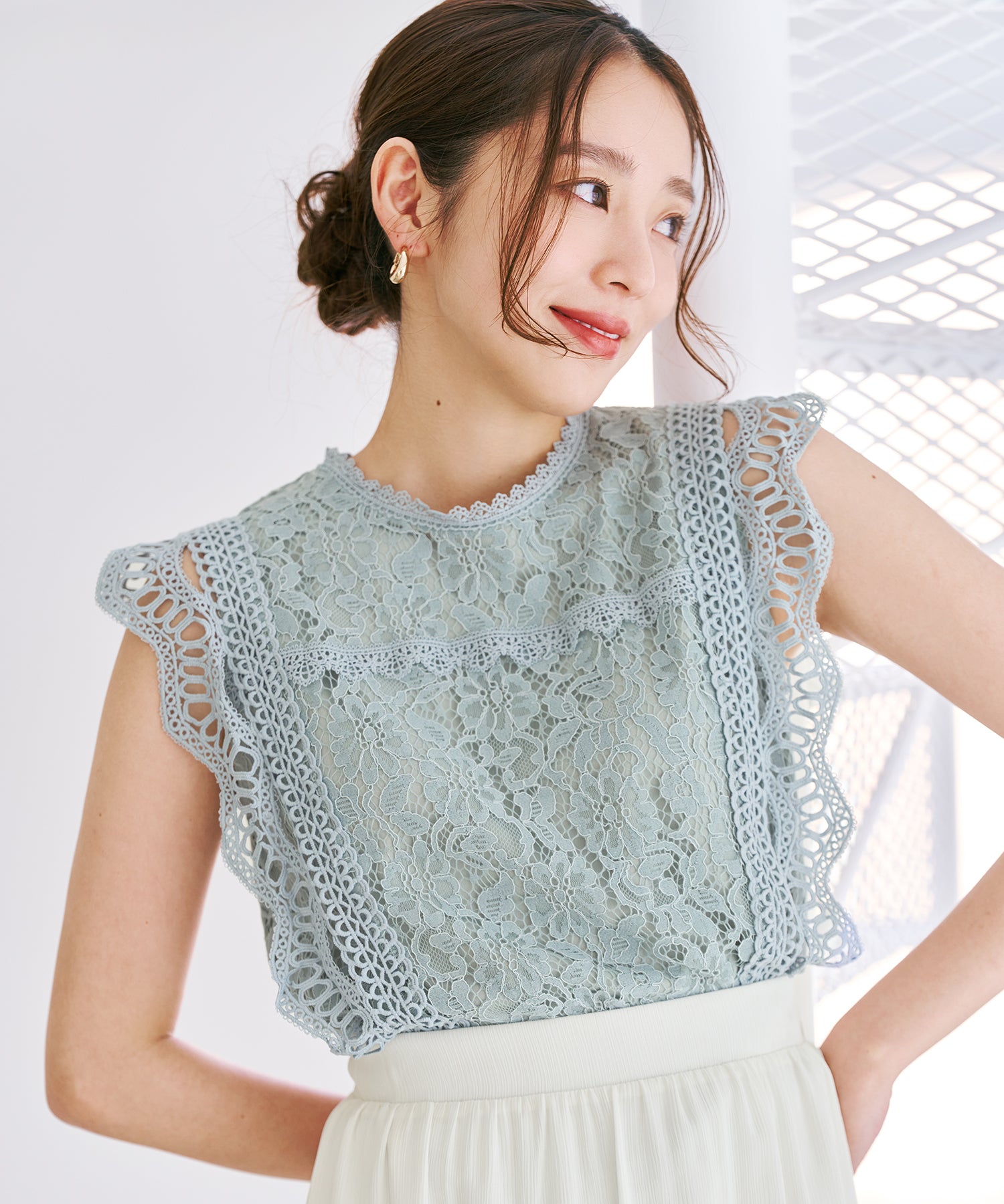 総レースフレンチ袖ブラウス/MM628109 – MISCH MASCH|31 Sons de mode