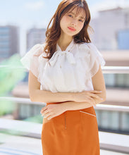 画像をギャラリービューアに読み込む, 【予約販売/4月下旬発売予定】ボウタイフリルシアーラメブラウス/MM628115
