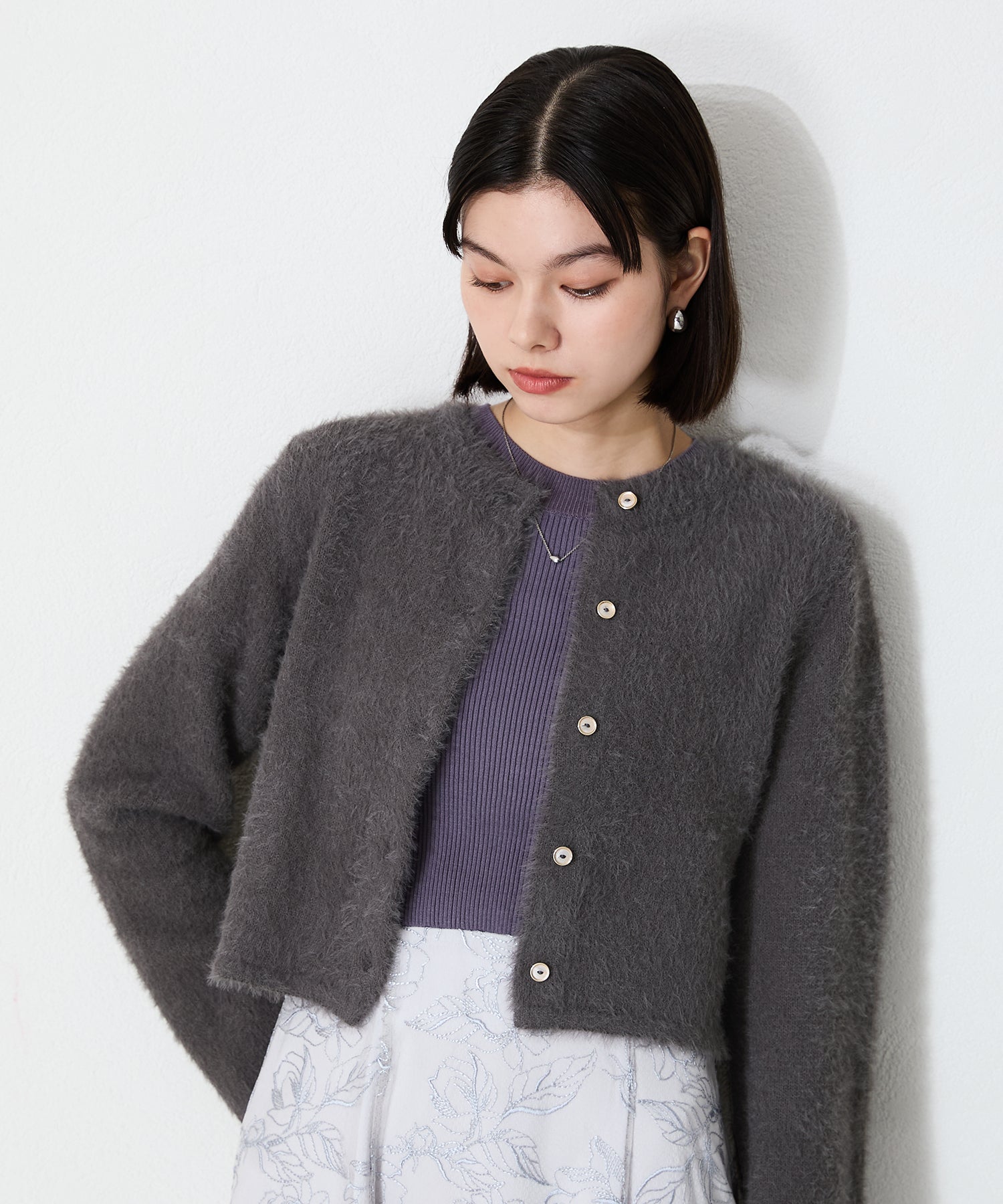 クロップドシャギーニットカーディガン/MO33N07 – MISCH MASCH|31 Sons