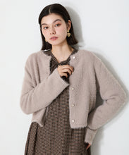 画像をギャラリービューアに読み込む, クロップドシャギーニットカーディガン/MO33N07
