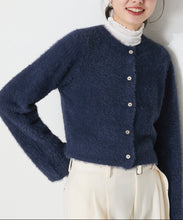 画像をギャラリービューアに読み込む, クロップドシャギーニットカーディガン/MO33N07
