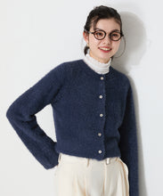画像をギャラリービューアに読み込む, クロップドシャギーニットカーディガン/MO33N07

