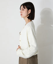 画像をギャラリービューアに読み込む, クロップドシャギーニットカーディガン/MO33N07

