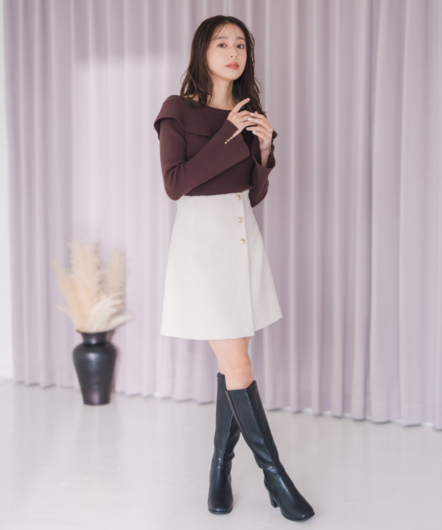 machatt ブークレ ミニスカート 完売品 ブークレーミニスカート/MM547222 – MISCH MASCH|31 Sons de mode