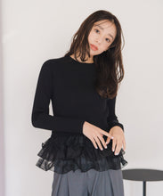 画像をギャラリービューアに読み込む, ペプラムラッフルニット/MM548318
