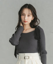 画像をギャラリービューアに読み込む, 【再入荷】ベロア肩リボンニット/TT538309
