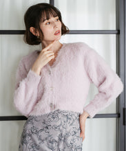 画像をギャラリービューアに読み込む, Vネックシャギーカーディガン/TT548406
