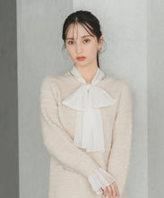 画像をギャラリービューアに読み込む, チュールボウタイラメニットミニワンピース/TT547418
