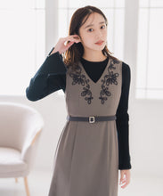 画像をギャラリービューアに読み込む, 【WEB限定予約販売/11月下旬発売予定】コード刺繍ジャンスカ/MM547419
