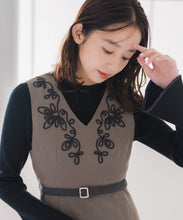 画像をギャラリービューアに読み込む, ラメ配色フレア袖ハイネックニット/MM548308
