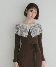 画像をギャラリービューアに読み込む, ビックレース衿マーメイドワンピース/TT547410
