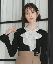 画像をギャラリービューアに読み込む, シアーボウタイリブニット/TT548319
