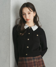 画像をギャラリービューアに読み込む, 襟付きポケットカーディガン/TT548401
