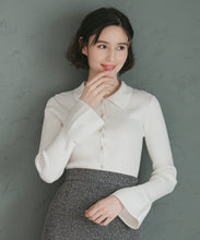 画像をギャラリービューアに読み込む, 衿付袖フレアニット/TT548312
