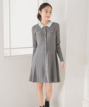 画像をギャラリービューアに読み込む, 【WEB限定予約販売/12月上旬発売予定】襟付きケーブルミニニットワンピース/MM547424
