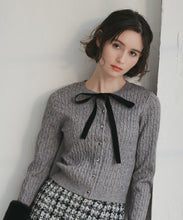 画像をギャラリービューアに読み込む, 【予約販売/12月上旬発売予定】ケーブルリボンカーディガン/TT548408
