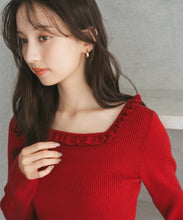 画像をギャラリービューアに読み込む, ペプラムボリューム袖ニット/TT548317
