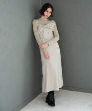 画像をギャラリービューアに読み込む, ニットセットリボンモチーフジャンスカ/TT547403
