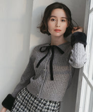 画像をギャラリービューアに読み込む, 【予約販売/12月上旬発売予定】ケーブルリボンカーディガン/TT548408

